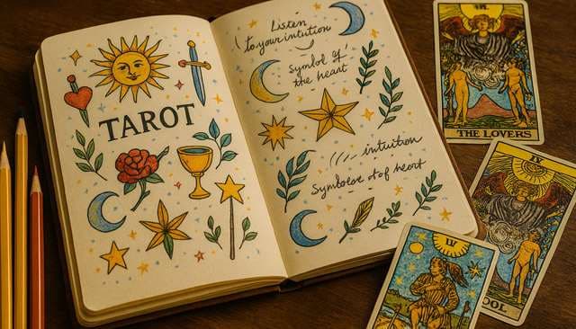 Créer un journal de tarot : suivre son évolution personnelle grâce aux cartes